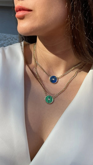Link Lapis Lazuli Taşlı Kolye
