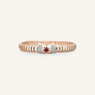Morphose02 Garnet Taşlı Kelepçe Bilezik