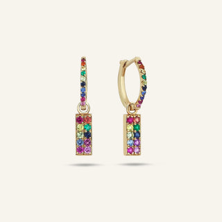 Rainbow Momentum Renkli Taşlı Küpe