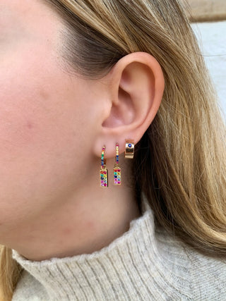 Rainbow Momentum Renkli Taşlı Küpe