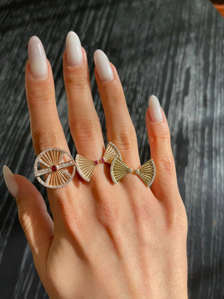 Ray Sarı Altın Pırlanta Yüzük