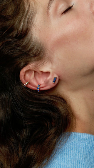 Safir Bar Stud Küpe