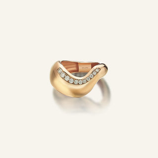 Stream Kırmızı Altın Pırlanta Yüzük