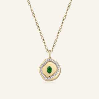 Treasured Diopsit Taşlı Pırlanta Kolye
