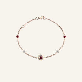 Beam Charm Yakut Taşlı Bilezik