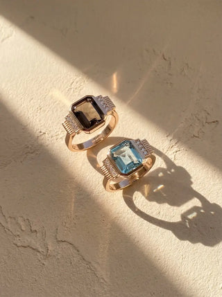 Eon Kırmızı Altın Dumanlı Kuvars Yüzük