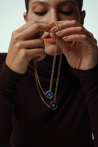 Link Lapis Lazuli Taşlı Kolye