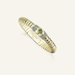 Morphose02 Peridot Taşlı Kelepçe Bilezik