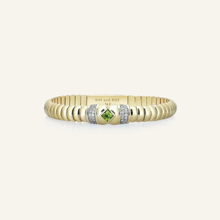 Morphose02 Peridot Taşlı Kelepçe Bilezik