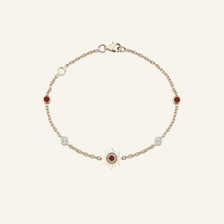 Ray Charm Garnet Taşlı Bilezik