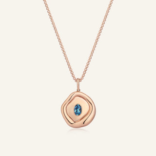 Treasured Mavi Topaz Taşlı Kolye