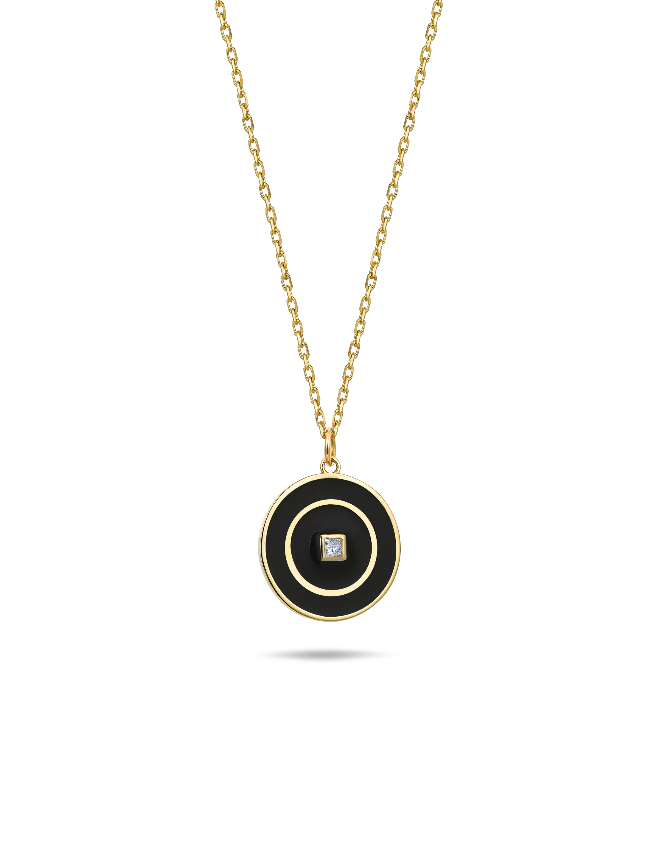 Disc Diamond Pendant Necklace