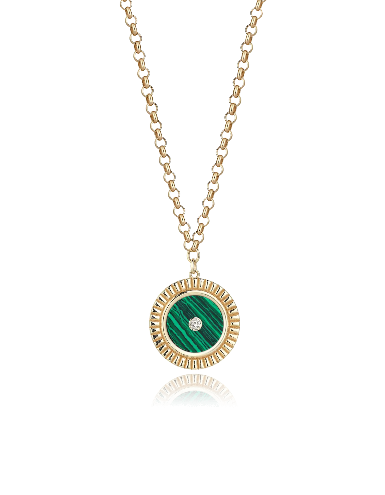 Dune Diamond & Malachite Necklace