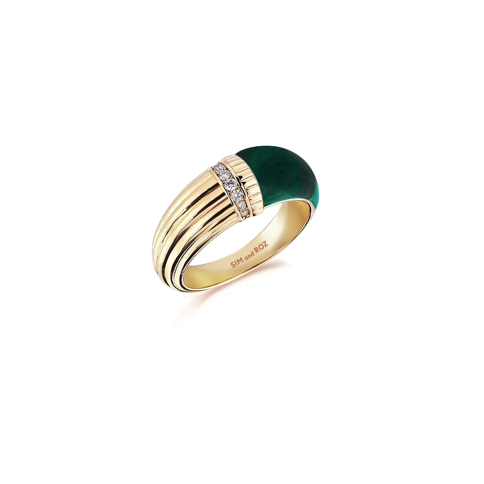 Dune Diamond & Malachite Ring