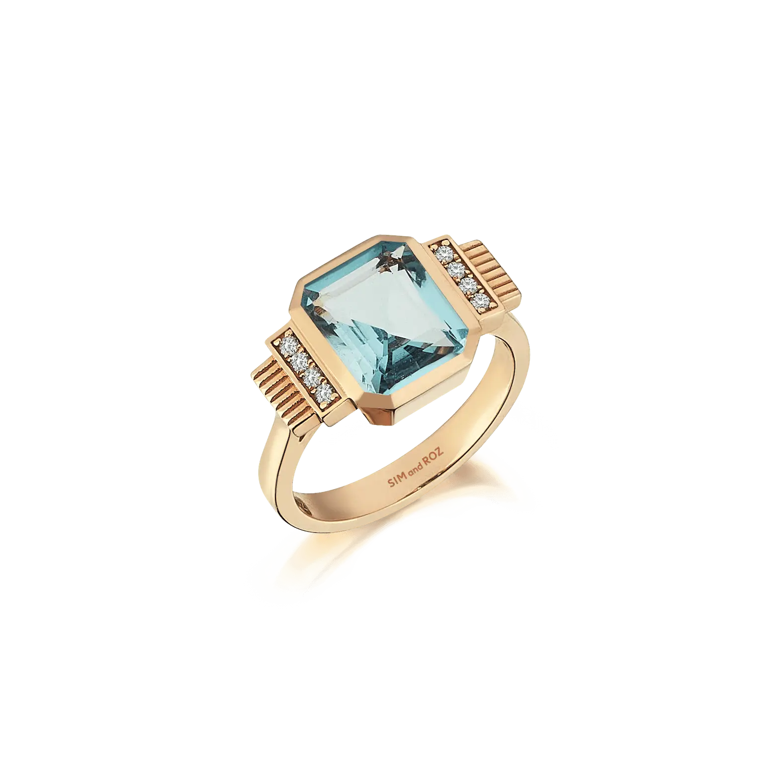 Eon Diamond & Aquamarine Ring