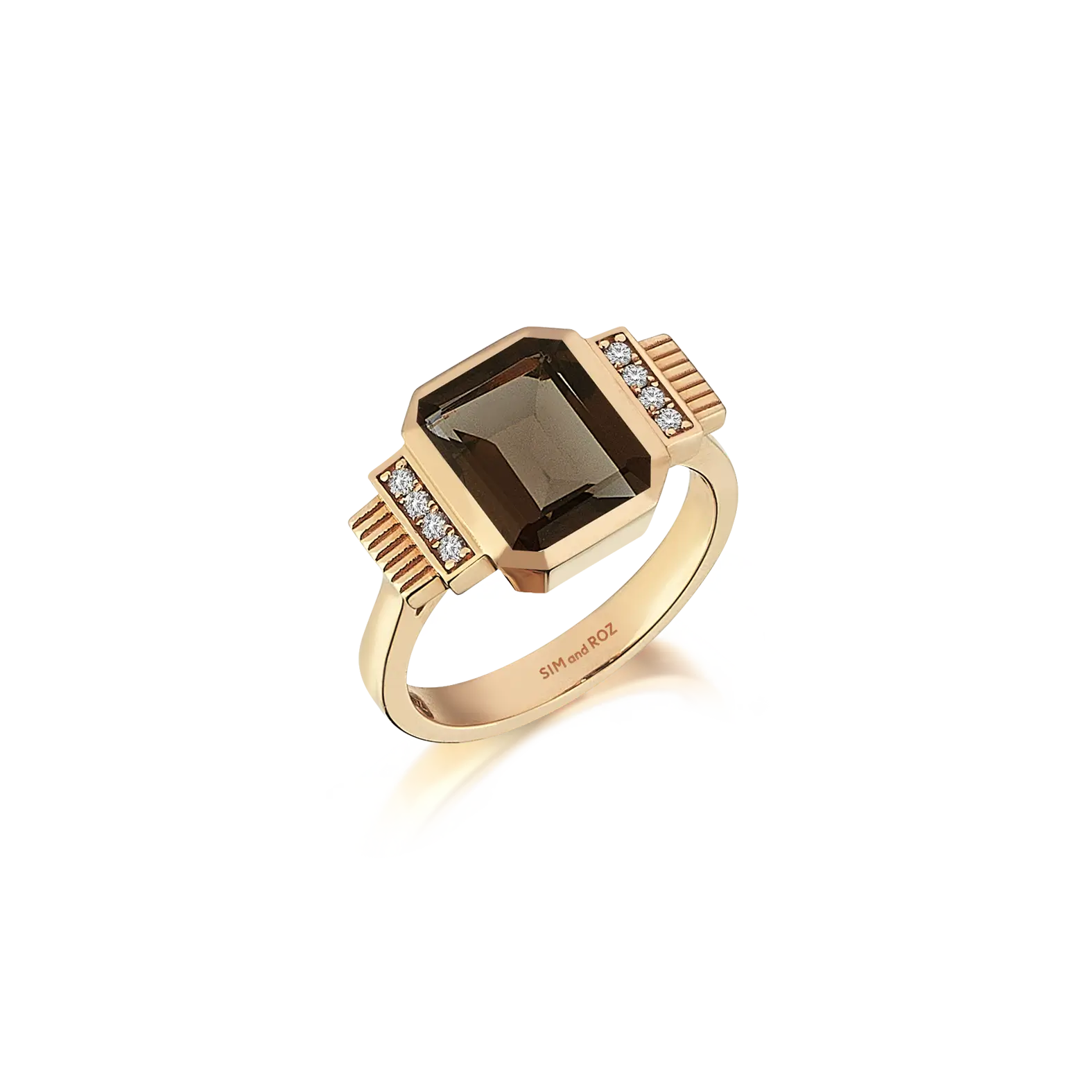 Eon Diamond & Smoky Quartz Ring