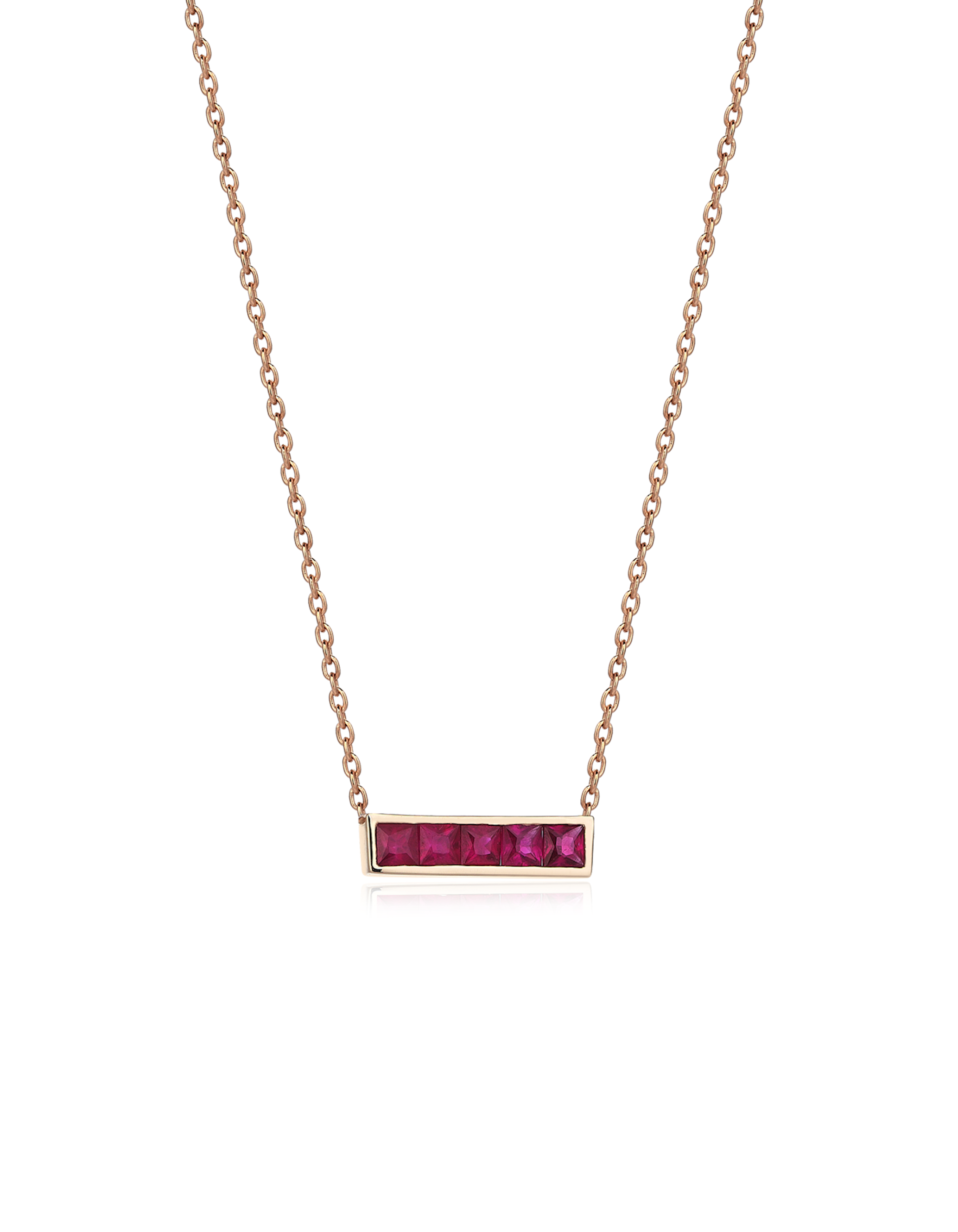 Ruby Princess Bar Necklace 