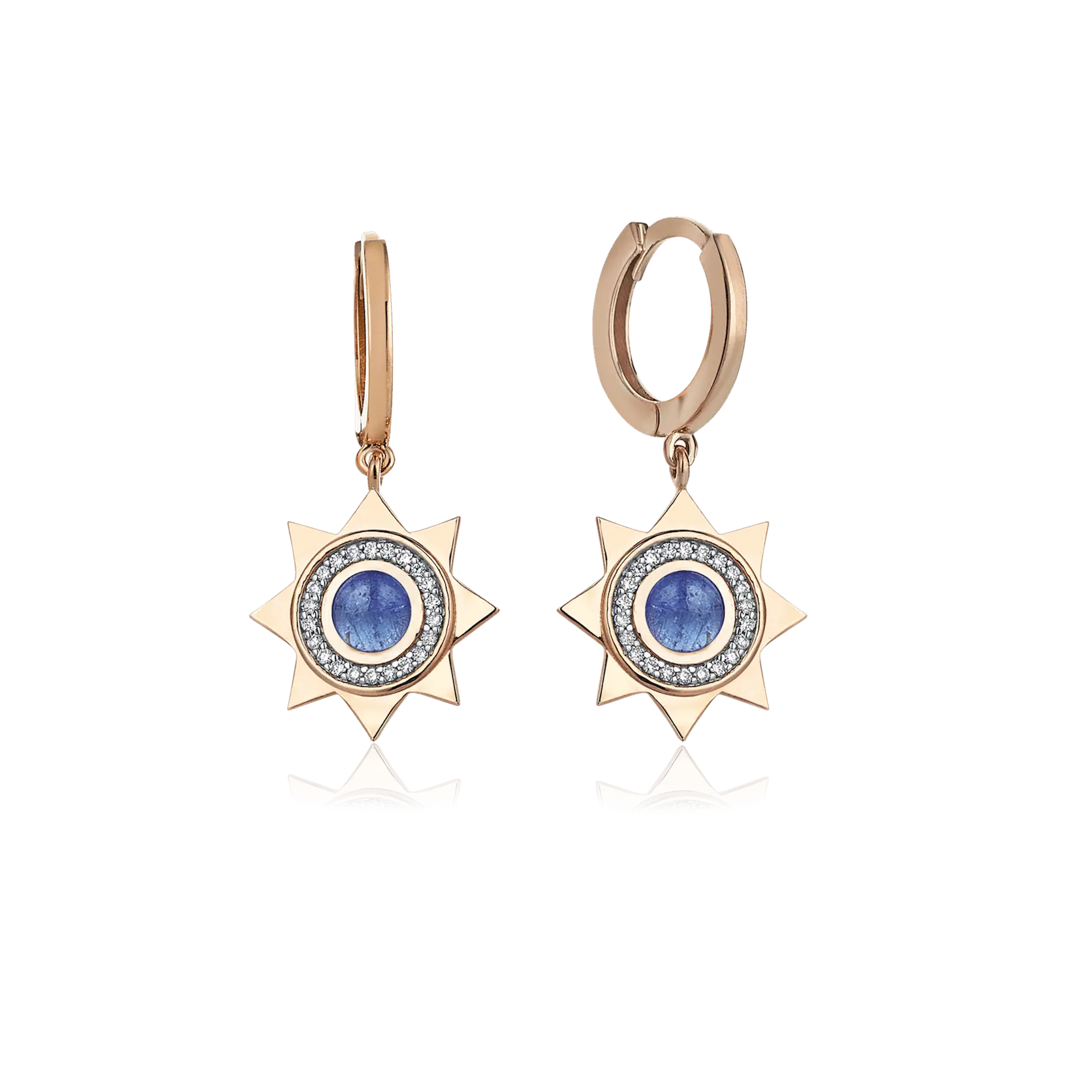 Mini Beam Tanzanite Earrings