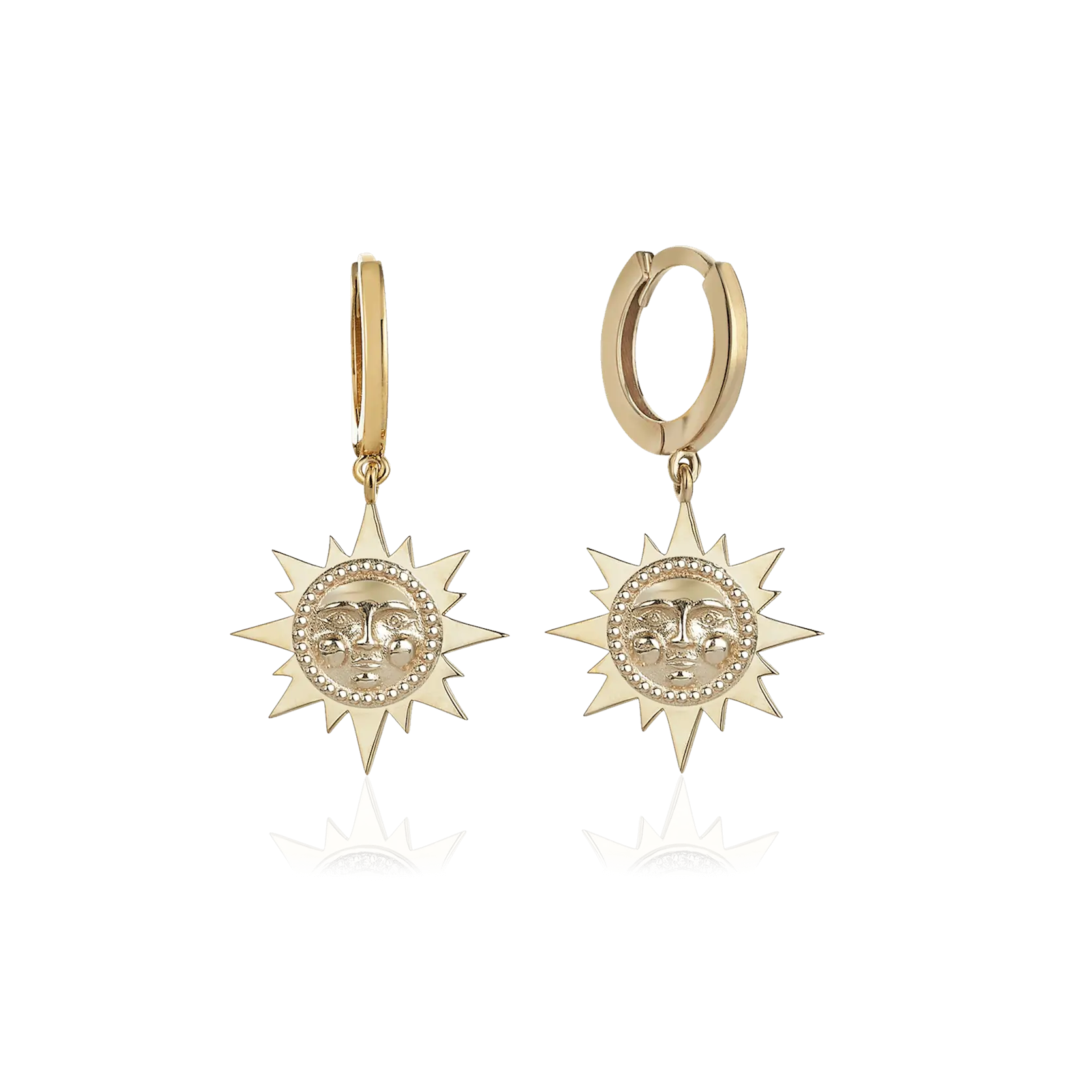 Mini Ray Sun Face Earrings