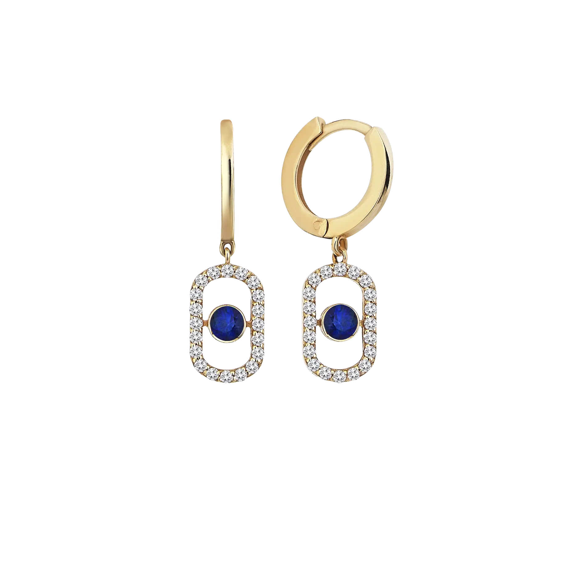 Orb Diamond & Sapphire Earrings