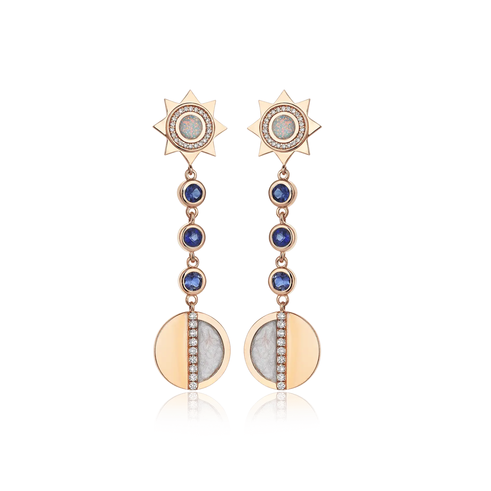 Phase Half Moon Drop Earrings