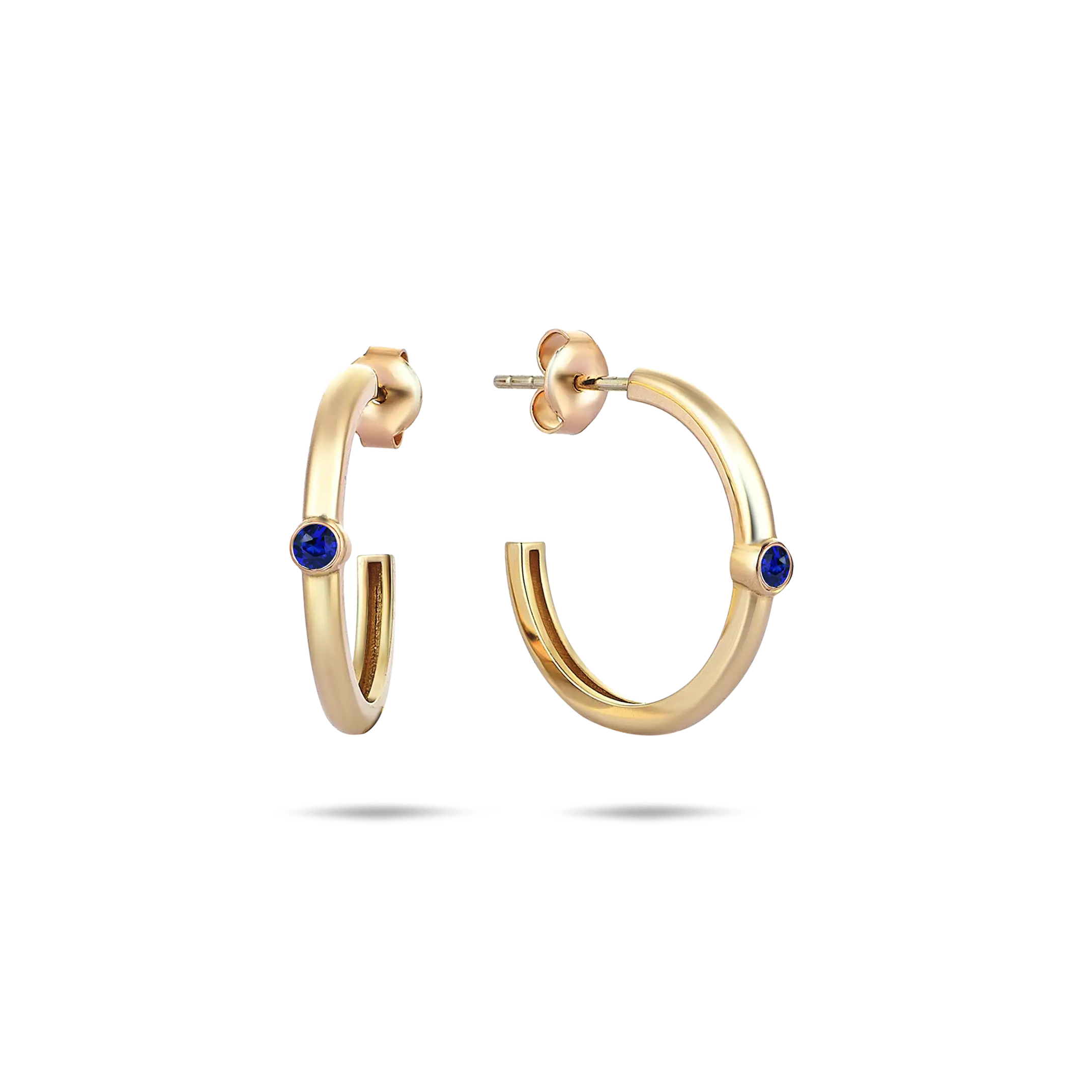 Sapphire Hoop Earrings