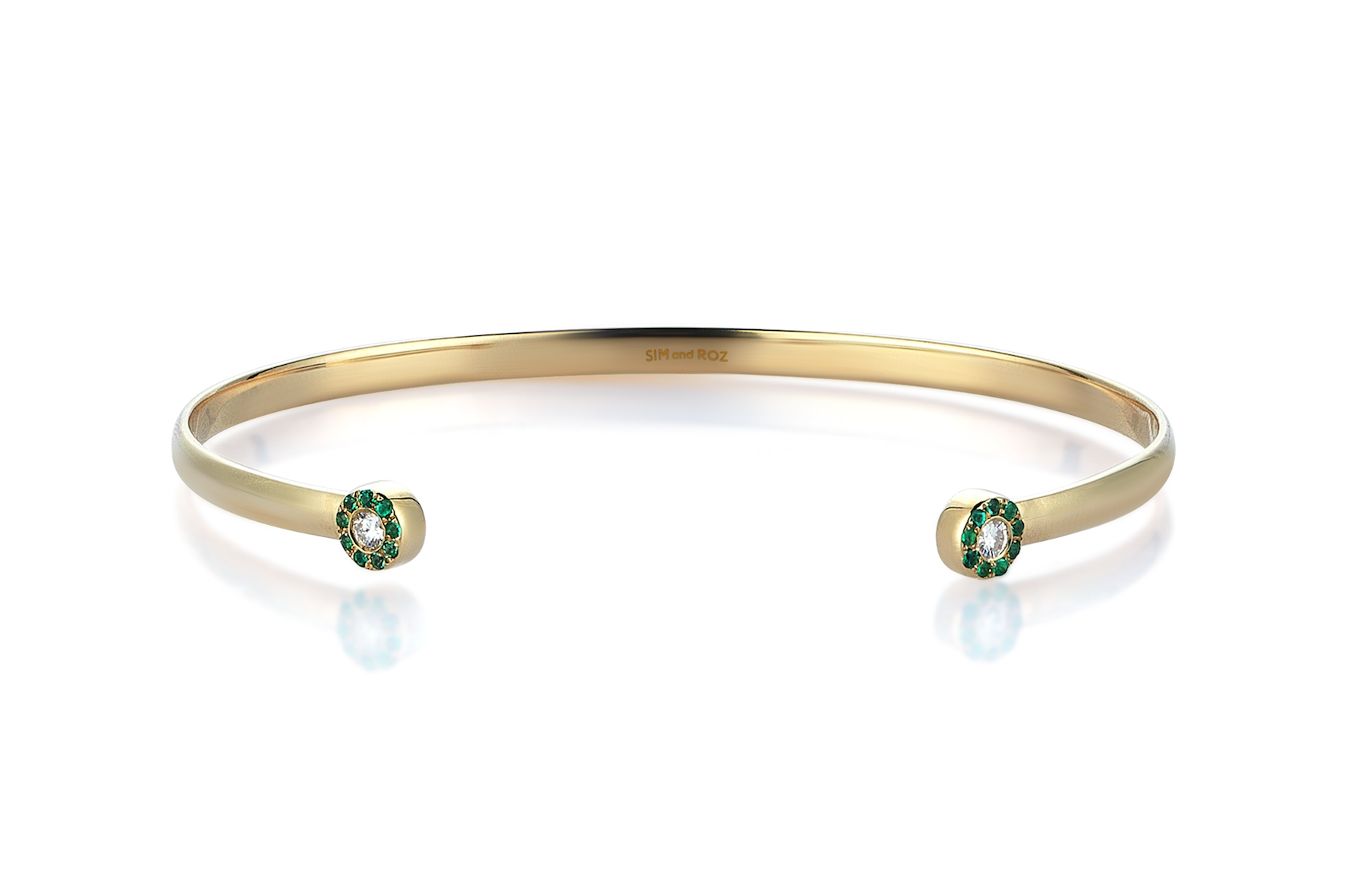 Slim Emerald Cuff Bracelet