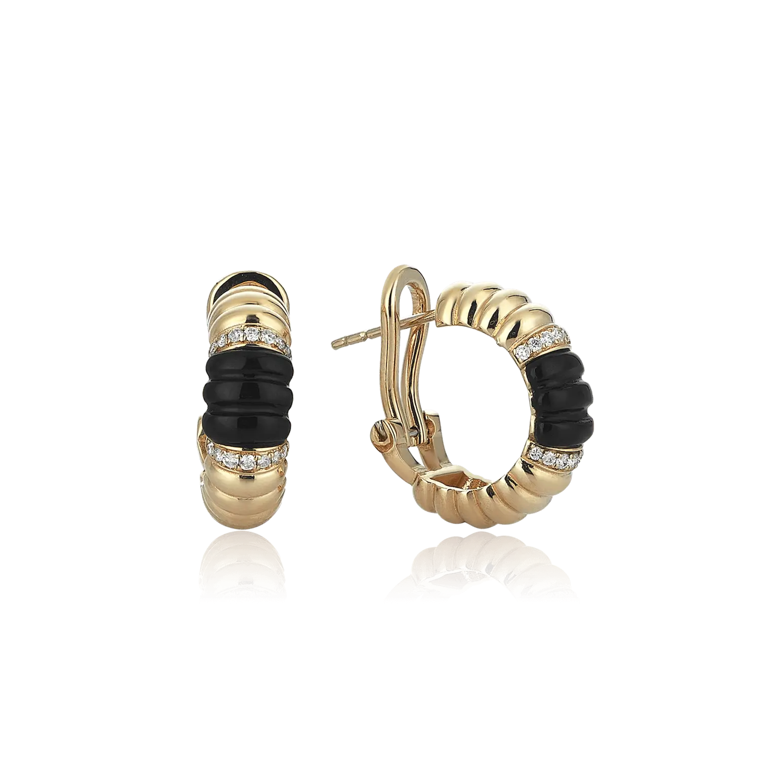 Terra Diamond & Onyx Earrings