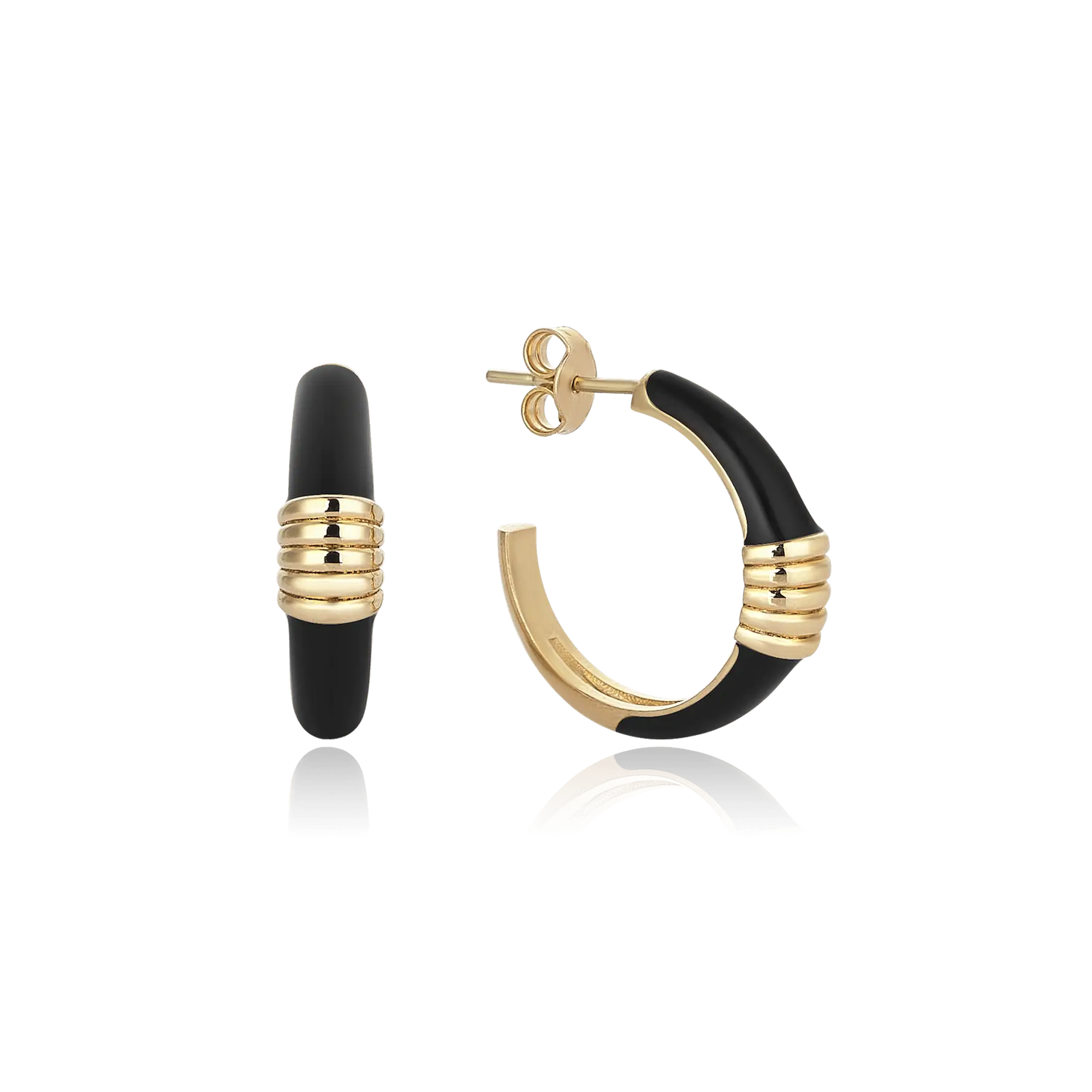 Torque Enamel Hoop Earrings